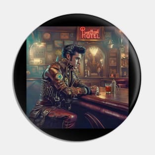 Elvis Heartbreak Hotel Steampunk Pin