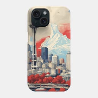 Seattle USA Vintage Tourism Travel Phone Case