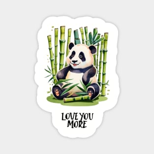 Panda Love You More Magnet