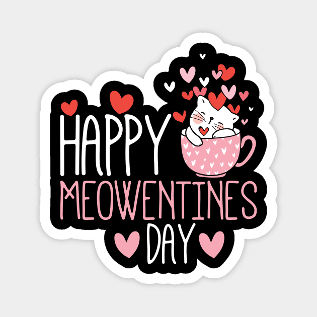 Happy Meowentine's Day Magnet by BKFMerch