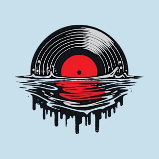 Sunset Vinyl LP Music Record T-Shirt