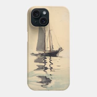 Two-Masted Schooner with Dory by Winslow Homer Phone Case