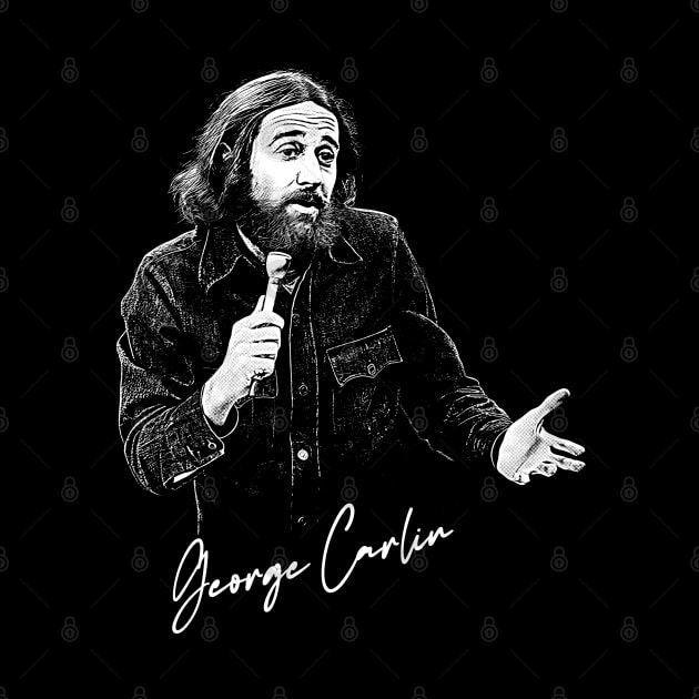 George Carlin // 70s Retro Fan Artwork by DankFutura