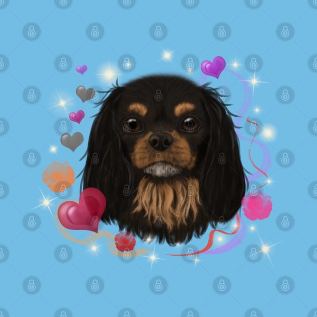Black and Tan Cavalier King Charles Spaniel Love Design by Cavalier Gifts