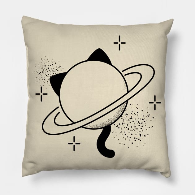 Kitty Cat Planet Pillow by Attapet Original