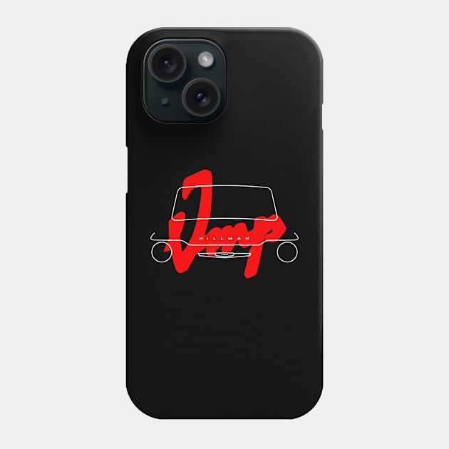 Hillman Imp classic car line and logo Phone Case by soitwouldseem
