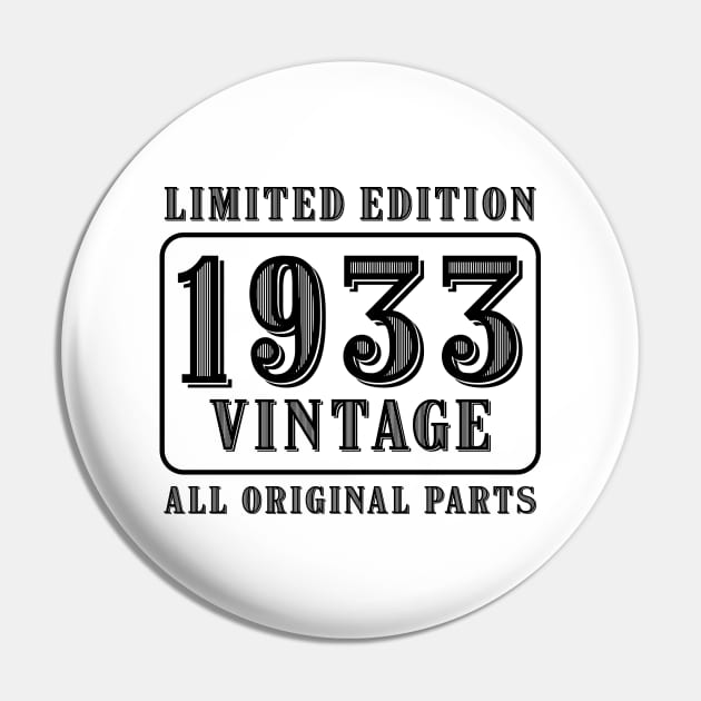 All original parts vintage 1933 limited edition birthday Pin by colorsplash