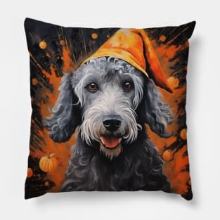 Halloween Bedlington Terrier Pillow