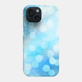 Turquoise Snowstorm - Abstract Watercolor Dots Phone Case