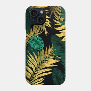 Floral Tropical Leaves Pattern Green Botanical Phone Case