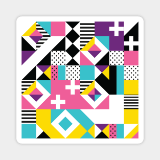 Colorful Abstract Geometric Modern Pattern Magnet