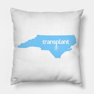 North Carolina Transplant NC Blue Pillow