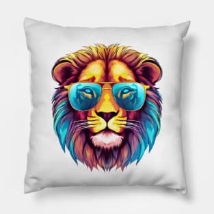 90s Retro Lion #2 Pillow