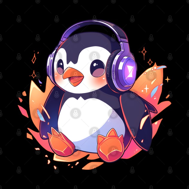 Cold Penguin With Headphones by pako-valor