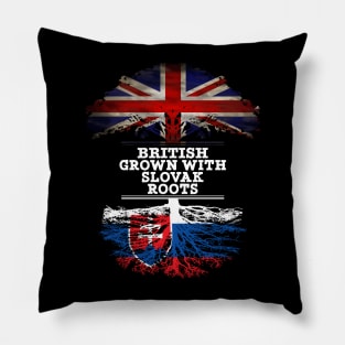 British Grown With Slovak Roots - Gift for Slovak With Roots From Slovakia Pillow