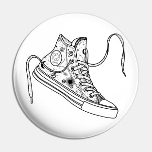 Pisces High tops - Black &amp; white Pin