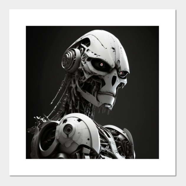 White robot with red eyes from the future - Robot - Posters and Art Prints | TeePublic White robot with red eyes from the future - Robot - Posters and Art Prints | TeePublic