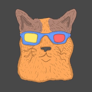 cat with glass T-Shirt