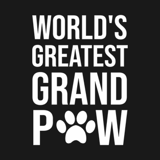 Grandpaw Worlds Greatest Grand Paw Funny Dogs Tee T-Shirt