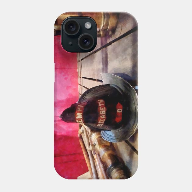 Firemen - Fire Helmet in Fire Truck Phone Case by SusanSavad