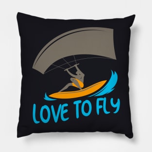 Kiteboard Kitesurfer gift Pillow