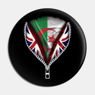 Algerian Flag  Algeria Flag zipped British Flag - Gift for Algerian From Algeria Pin