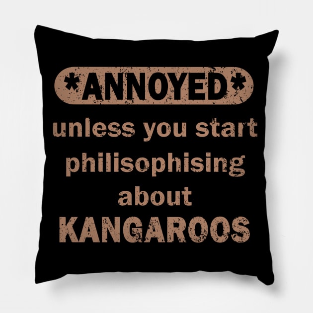 Kangaroo Fan Australia Love Sayings Women Pillow by FindYourFavouriteDesign