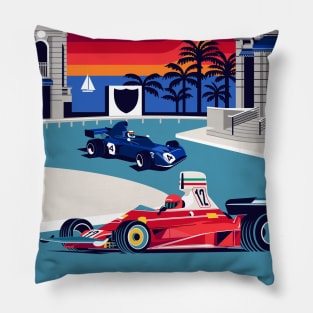 Monte Carlo Vintage Race Pillow