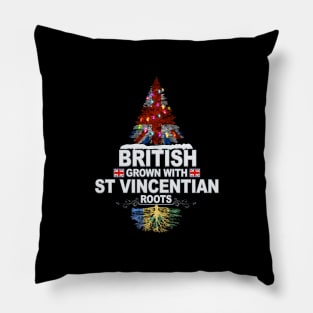 British Grown With Saint Vincentian Roots - Gift for Saint Vincentian With Roots From St Vincent And The Grenadines Pillow