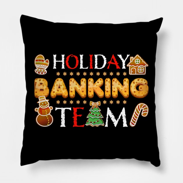 Funny Xmas Holiday Baking Team Christmas Pillow by Happy Shirt