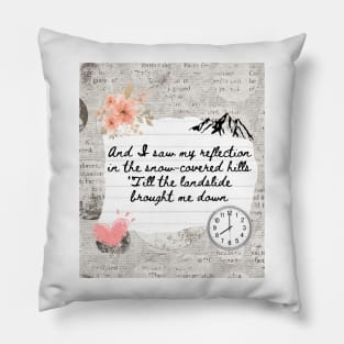 Landslide Lyrics Stevie Nicks Design Pillow