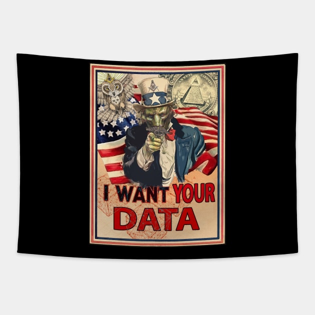 i want your data Tapestry by ElArrogante