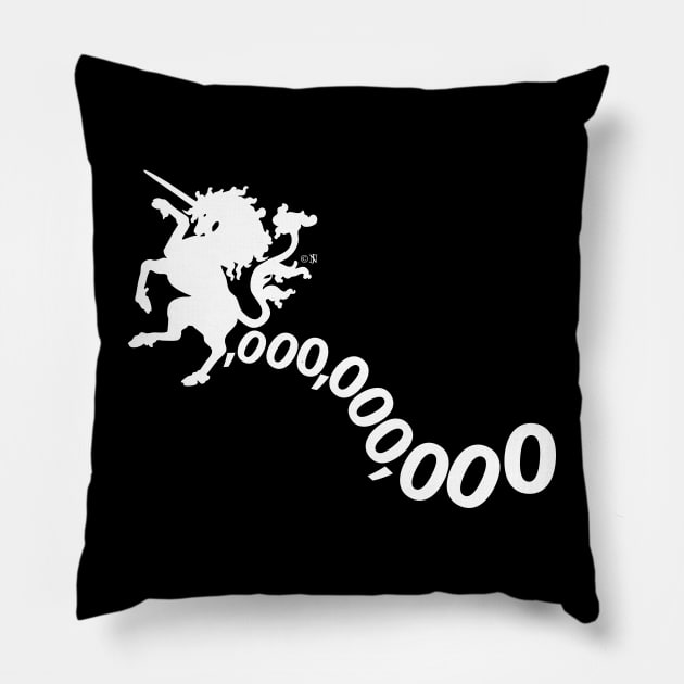 Unicorn Investment Humor Pillow by cartogram