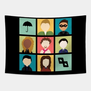 The Umbrella Academy Color Icons Tapestry