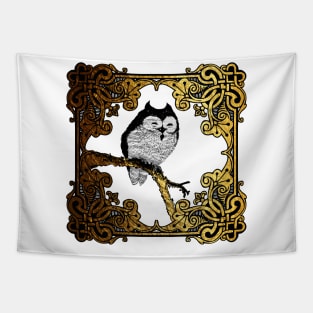 Owly in gold. Tapestry