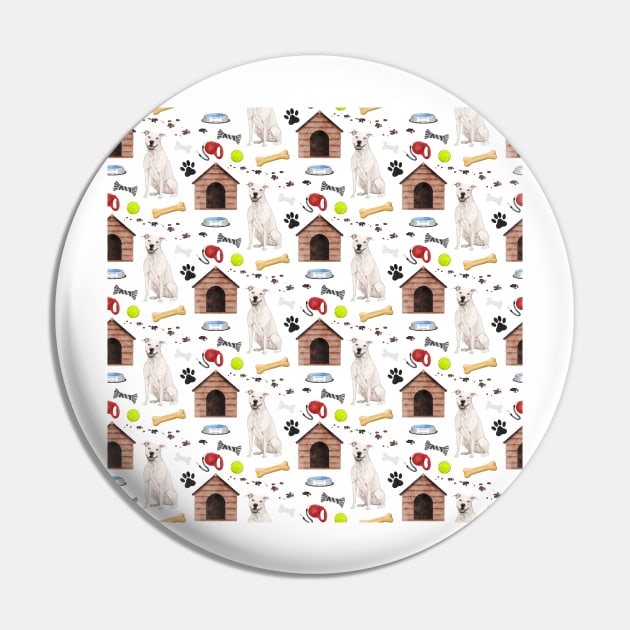 Amstaff Dog Half Drop Repeat Pattern Pin by DoggyStyles