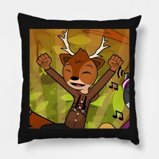 Ecstatica Reindeer on a Branch Pillow