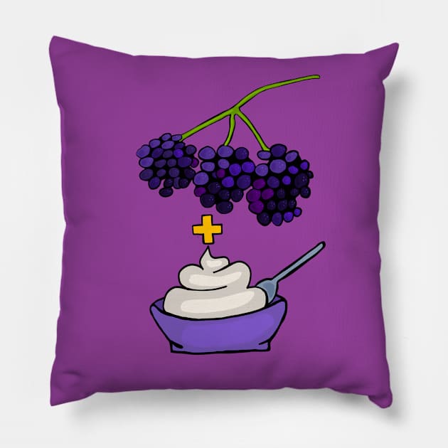 Berries and Cream Pillow by wildjellybeans