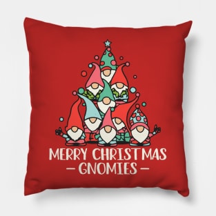 Merry Christmas Gnomies Pillow