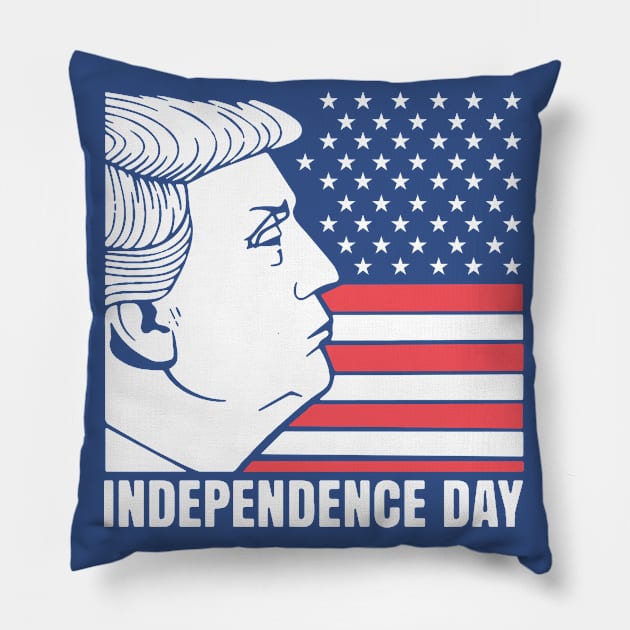 Trump Independence Day Pillow by idesign1