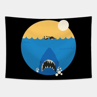 Iconic Jaws Design Tapestry