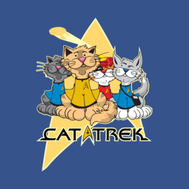 Cat Trek - Captain Kirk - T-Shirt | TeePublic