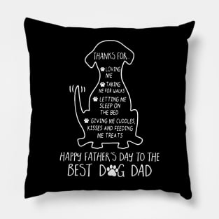 Happy Father Day Best Dog Dad Pillow