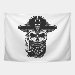 pirate hipster skull Tapestry