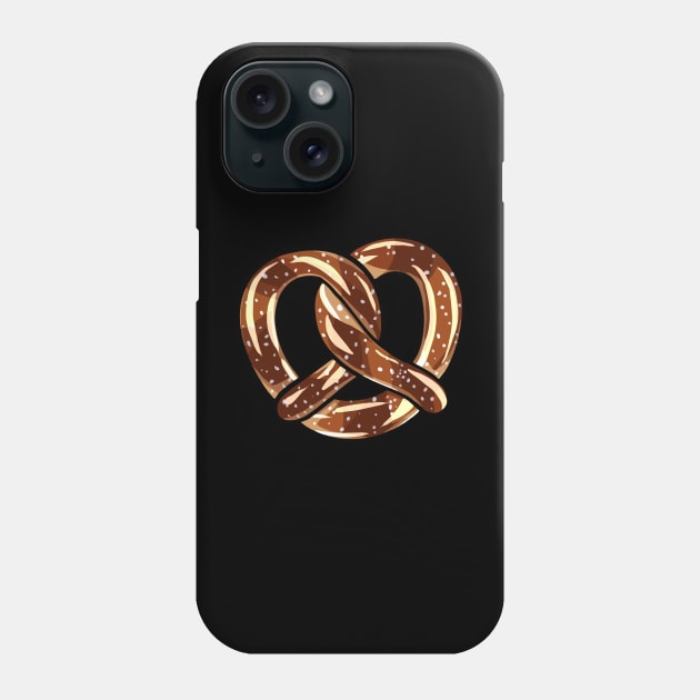 cute pretzel digital illustration Phone Case by LanaReen