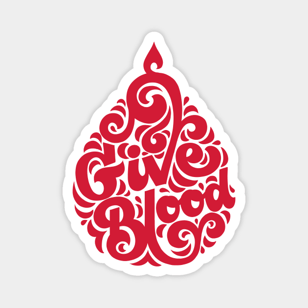 Give Blood Droplet Magnet by polliadesign