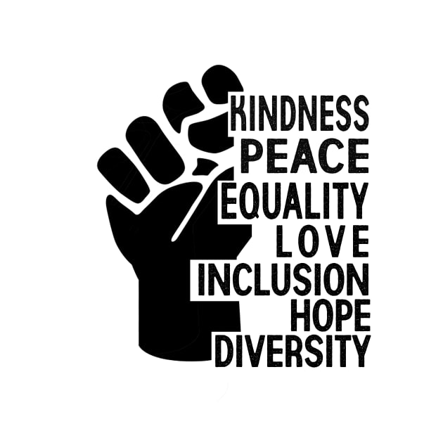 Peace Love Inclusion Equality Diversity by Devasil