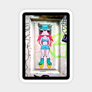 Pixel Space Girl Magnet