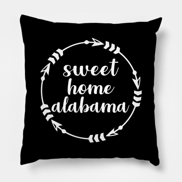 Sweet Home Alabama Pillow by evermedia