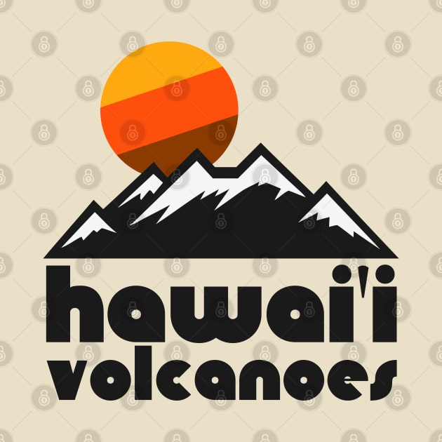 Retro Hawaii Volcanoes ))(( Tourist Souvenir National Park Design by darklordpug